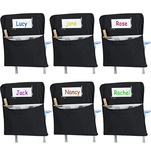 6 Pack Large 17 Inches Chairback Buddy Pocket Chart Student Chair Pockets