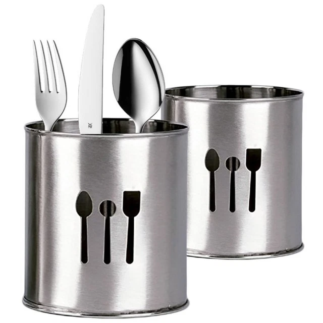 BMORE® Bento Portapranzo 1000 Ml Con Posate In Acciaio Inox - Contenitore A 2 Strati Impilabile, A Prova Di Perdite, Adatto A Microonde E Lavastoviglie, Per Adulti E Bambini - 4