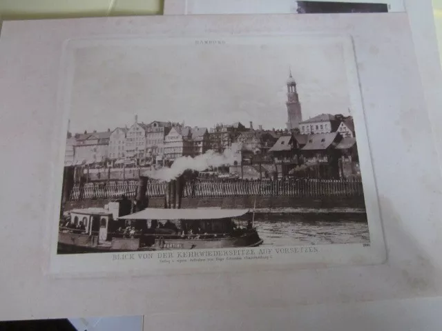 Hamburg und Umgebung 1895 Blick Von Kehrwiederspitze auf Vorsetzen