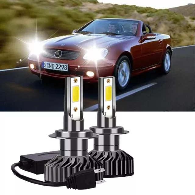 For Mercedes SLK R170 R171 R172 H7 100W LED Bulb Headlight Kit-CANBUS ERROR FREE