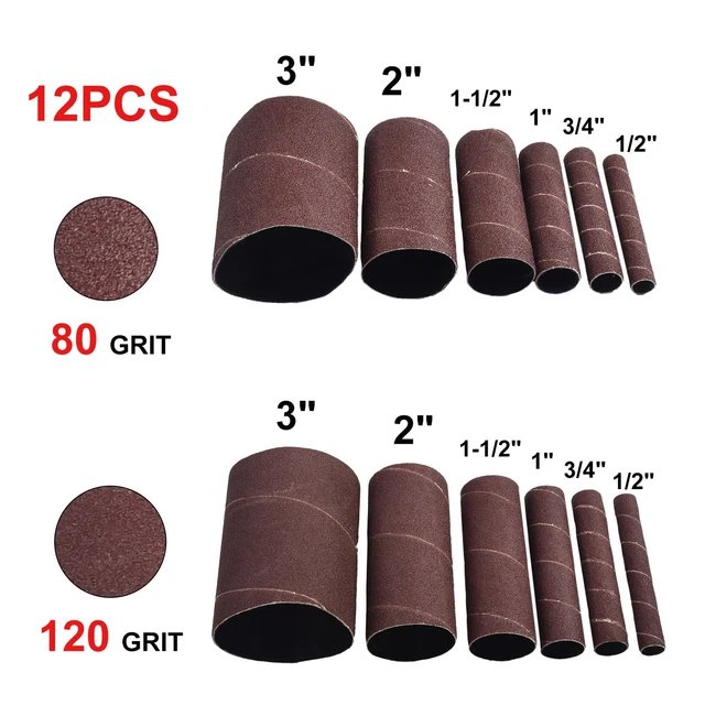 DOITOOL 51pezzi Nastro Abrasivo Per Manicotto Tamburo Di Accessori Per Levigatrice Rotante Nastri e Mandrini Dimensioni Standard Compatibile Utensili Rotanti