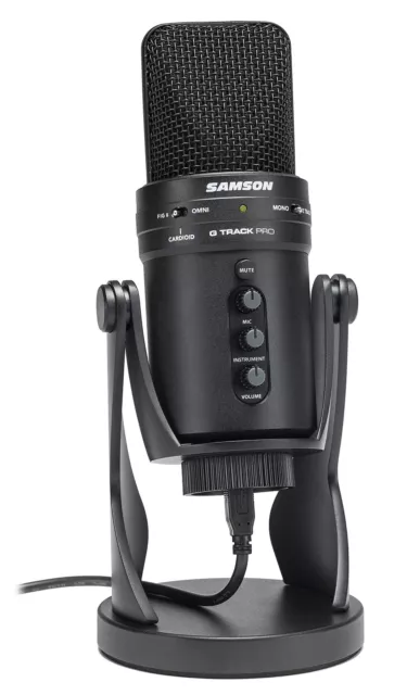 SAMSON G-Track Pro Studio USB Podcast Microphone Mic+Built in Audio Interface