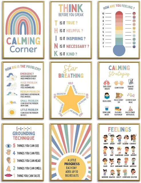 CALMING CORNER CLASSROOM Posters-Feelings Wheel Chart Emotions Poster ...