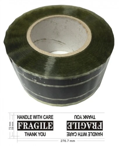 1 Industrial Carton Sealing Tape Fragile Handle w Care (3" x 220 Yds 2.2 Mil)