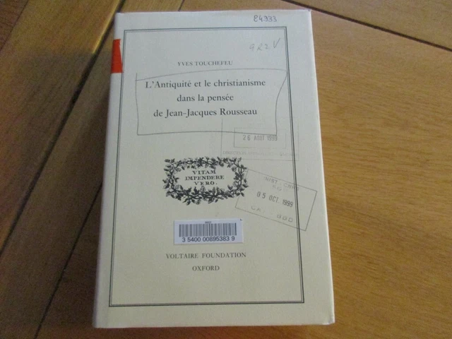 Voltaire - L Antiquite & Christianisme Dans La Pensee De Jean Jacques Rousseau