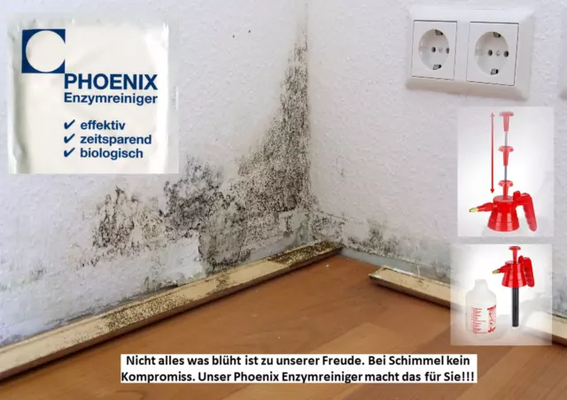 Phoenix-Enzymreiniger Schimmel entferner,Schimmelmittel,Schimmelstop ab 1 Liter