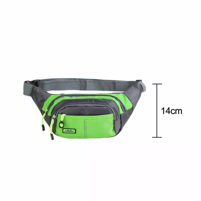 Unisex Handy Waist Belt Climbing Hiking Sport Bum Bag Fanny Pack Zip Pouch Large 2