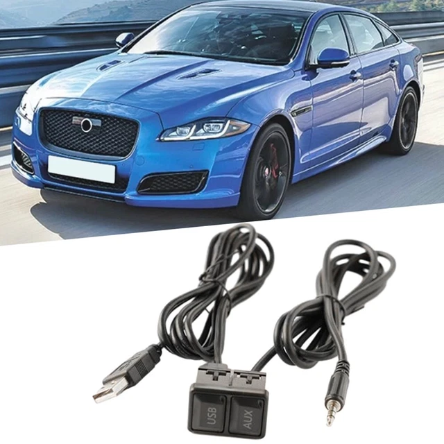 Car Dash Flush Mount AUX USB Port Panel Dual USB Extension Adapter Cable
