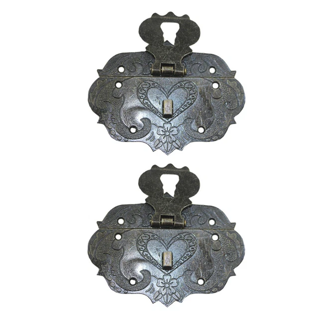 20 Ganci Vintage Per Scatole Di Legno - Chiusure Antiche In Ottone Per Portagioie E Scrigni - Foto 2