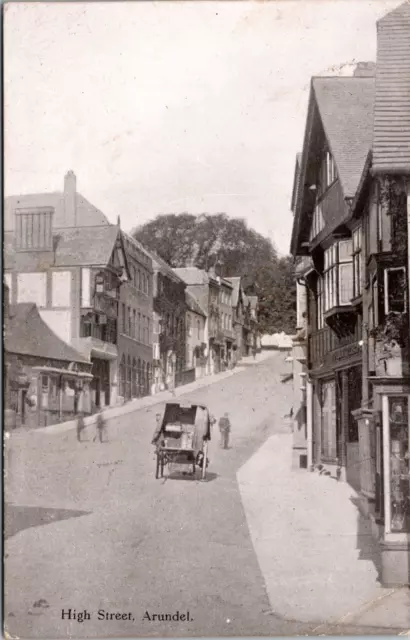 High Street Arundel Sussex 1920 Rp Real Photo Postcard
