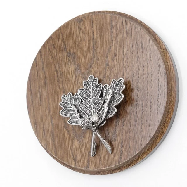 Placa de Jabalí Tablero Keiler Redondo Braun Af 15cm Hoja Roble Portada 4 3