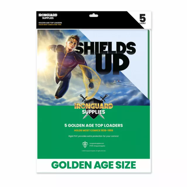 Comic Top loader - Golden Age Size - Green Border
