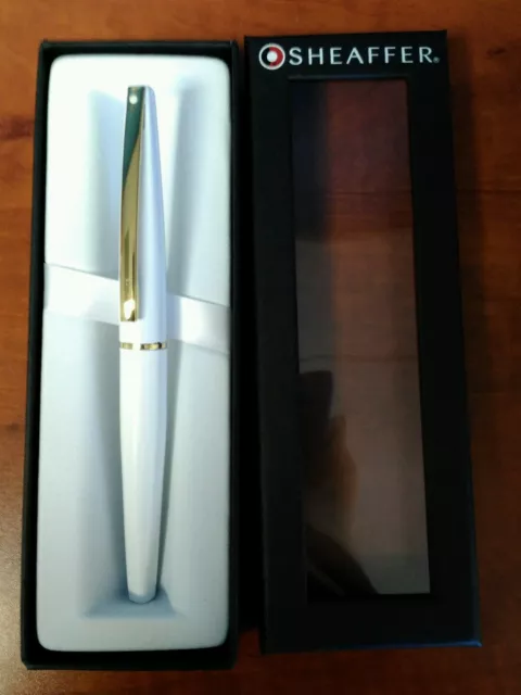 Sheaffer Taranis White Lightning Fountain Pen, F Nib