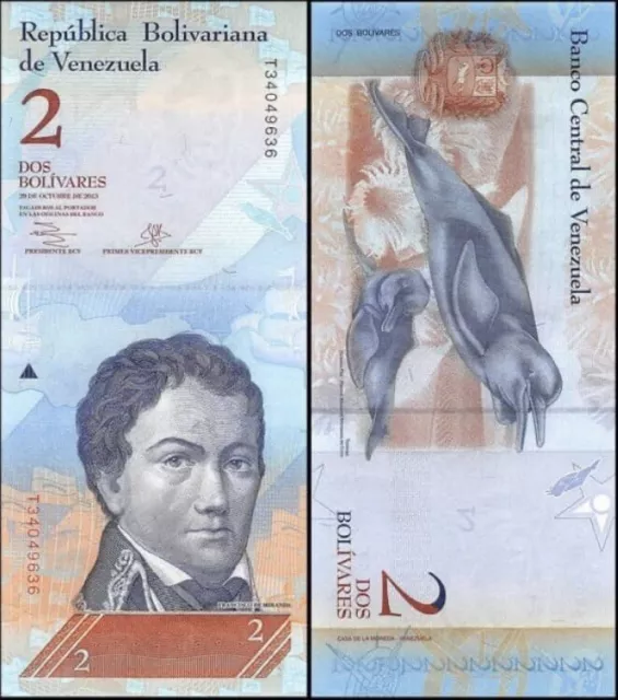 VENEZUELA 2 Bolivar Fuerte, 2012, P-88, UNC World Currency