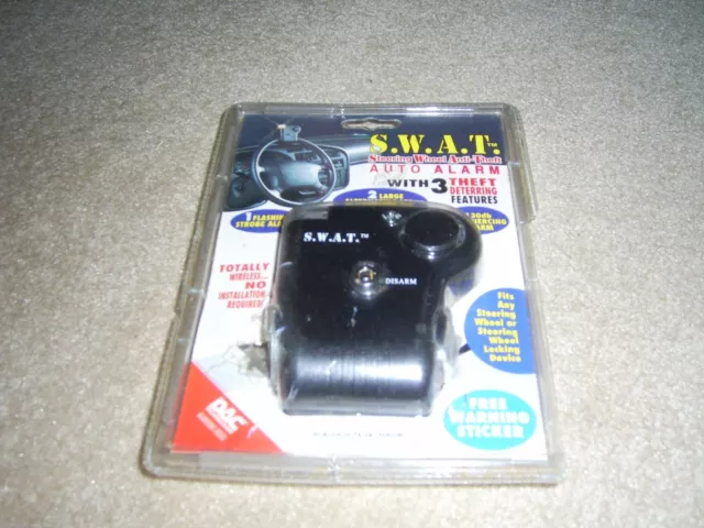 S.W.A.T. Steering Wheel AntiTheft Auto Alarm With 3 Theft Deterring Features