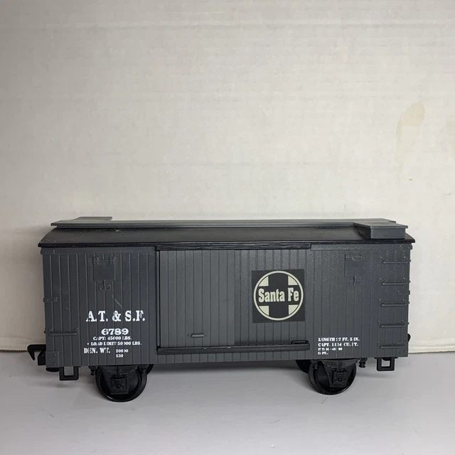 SCIENTIFIC TOYS EZTEC 6789 G Scale Santa Fe Train Box Car Gray 12.99