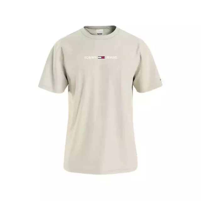 Tommy Hilfiger Men's T-Shirt TJM Small Text Tee Savannah Sand Size M RRP £50