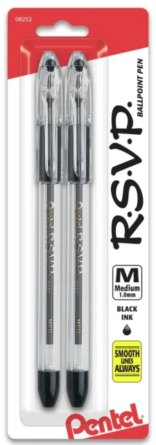 Pentel R.S.V.P. Medium Blue Ballpoint Pen 1PK
