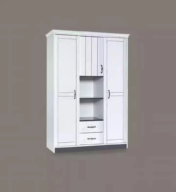 Landhaus Kleiderschrank Schlafzimmer Möbel Holz Weiß Schrank Edle Schränke