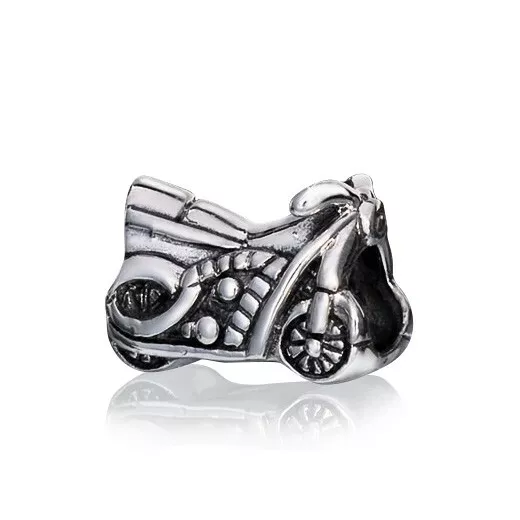 MATERIA Antik Silber 925 Motorrad Bead Anhänger für European Beads Armband