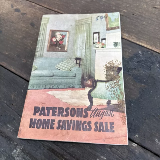 Patersons August Home Savings Sale Vintage Catalogue 1950s Australian