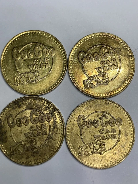 4 GOOGOO CAR WASH TOKENS GEORGIA ALABAMA TENNESSEE # bt1