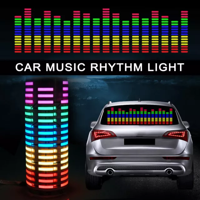 AUTO LED SOUND aktiviert Equalizer Aufkleber Licht Musik Rhythm