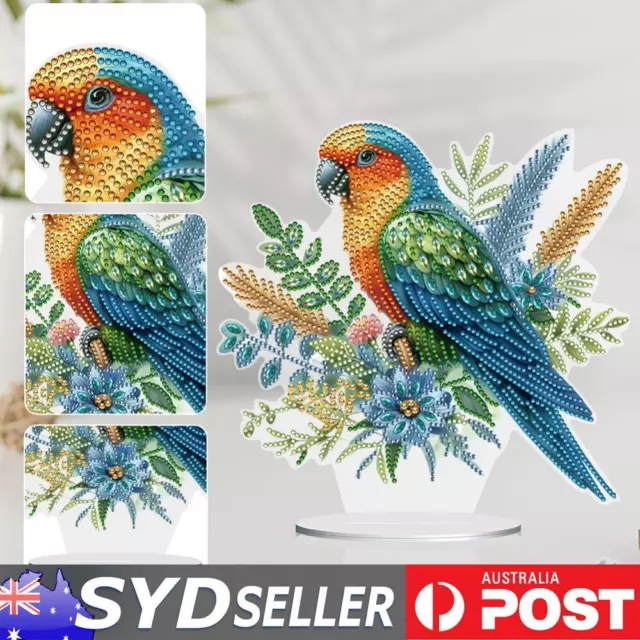 Parrot 5D DIY Diamond Art Tabletop Decorations Special Shape for Home Decor