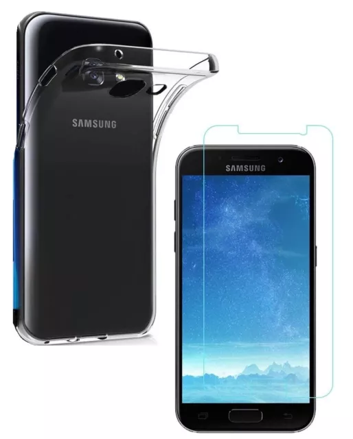 VERRE TREMPÉ + COQUE ANTICHOC TRANSPARENTE Pour SAMSUNG GALAXY A3 PROTECTION A 3