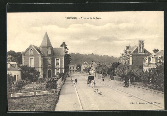 CPA Brionne, Avenue de la Gare