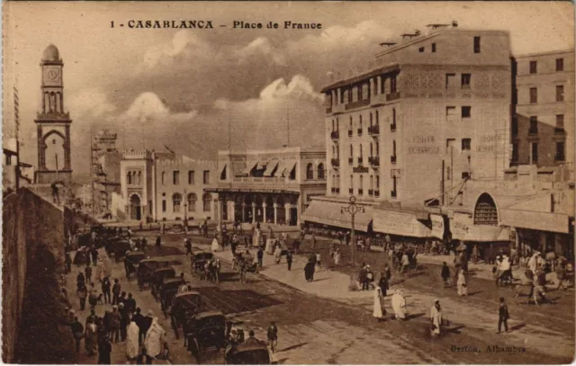 CPA AK MAROC CASABLANCA - Place de france (118061)
