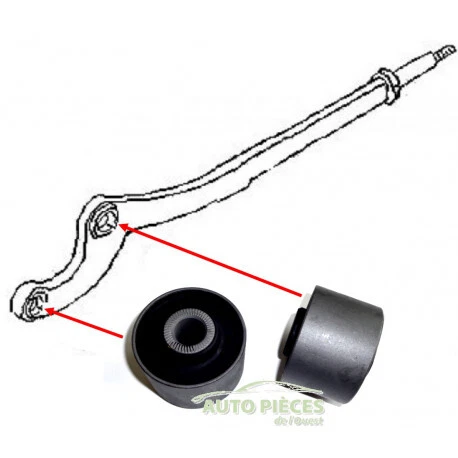 Silentblocs De Bras Transversal Arrière Pour Toyota Land Cruiser J80 - Neufs (Réf. D0474)