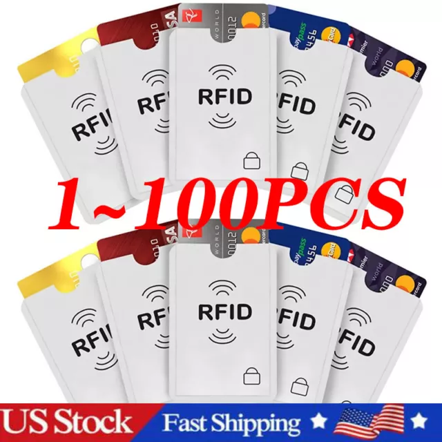 New Anti Theft Credit Card Protector RFID Blocking Safety Sleeve Shield USA