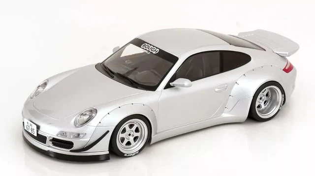 Porsche 911 (997) RWB Plateado 1:18 – Coche de metal a escala de IX