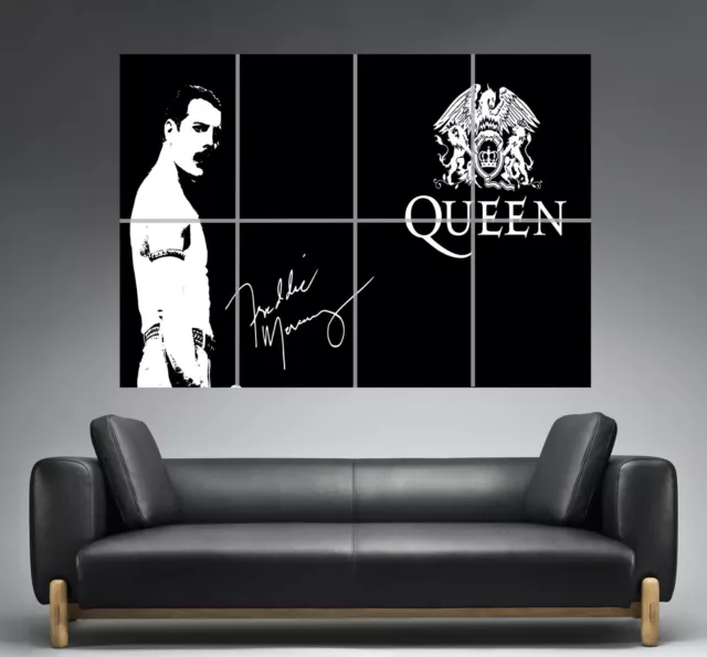 Freddie Mercury Queen Wall Art Poster Grand format A0 Large Print