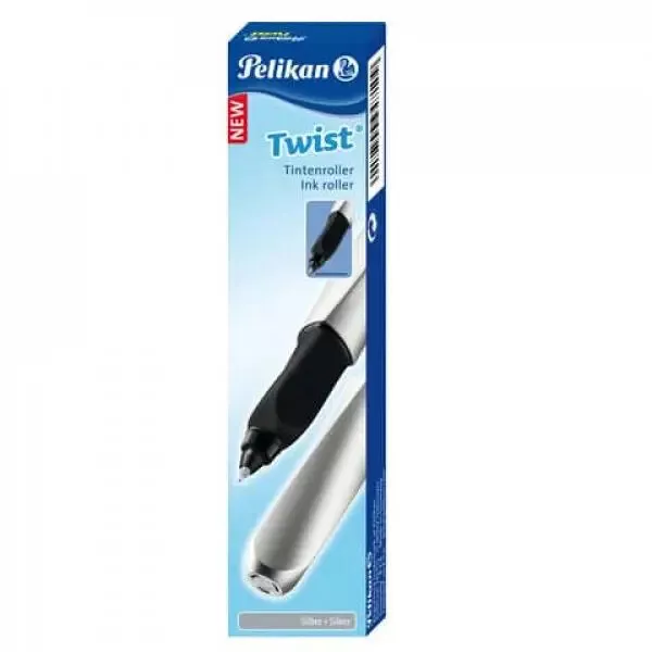 Pelikan Twist Tintenroller, silber/schwarz