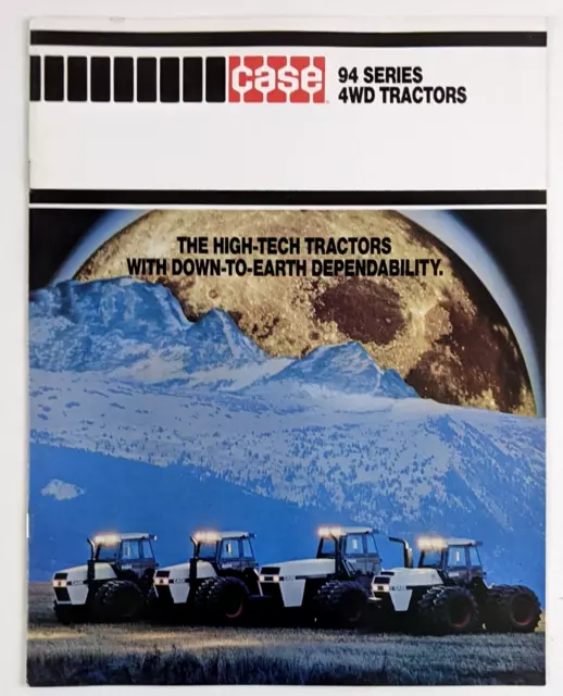 1990s Case 94 Series 4WD Tractors Vintage Sales Catalog Farming Farm Plowing