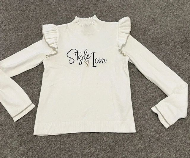 Girls River Island STYLE ICON Jumper, age 9-10 years, VGC