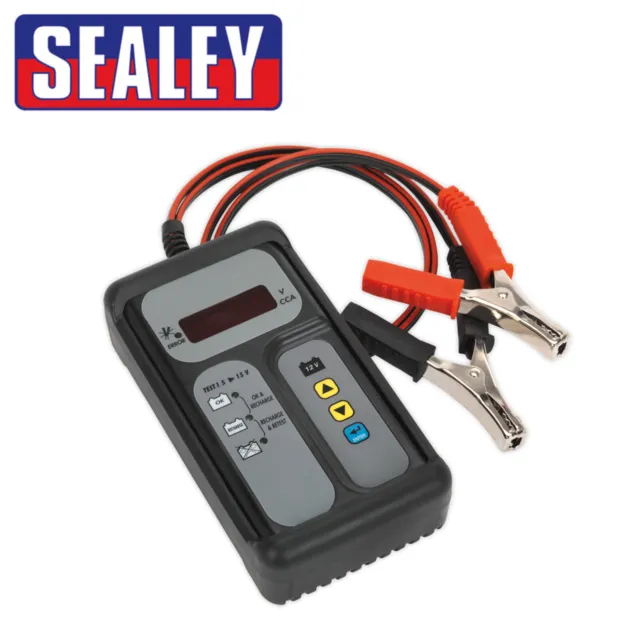 Sealey Digital Battery Tester 12v Safe Easy testing SAE DIN ENC2 Rugged Build