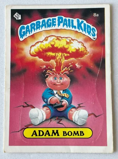 1985 Topps Garbage Pail Kids OS1 1st Series ADAM BOMB Checklist Card 8a GLOSSY