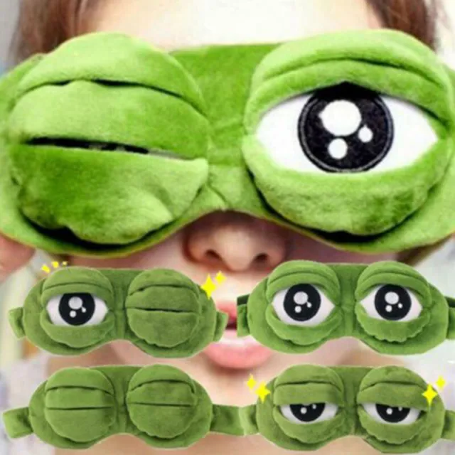 Cartoon Soft Patch Blindfold Sleep Aid Eye Mask 3D Frog Eye Cover Eyewear UK
