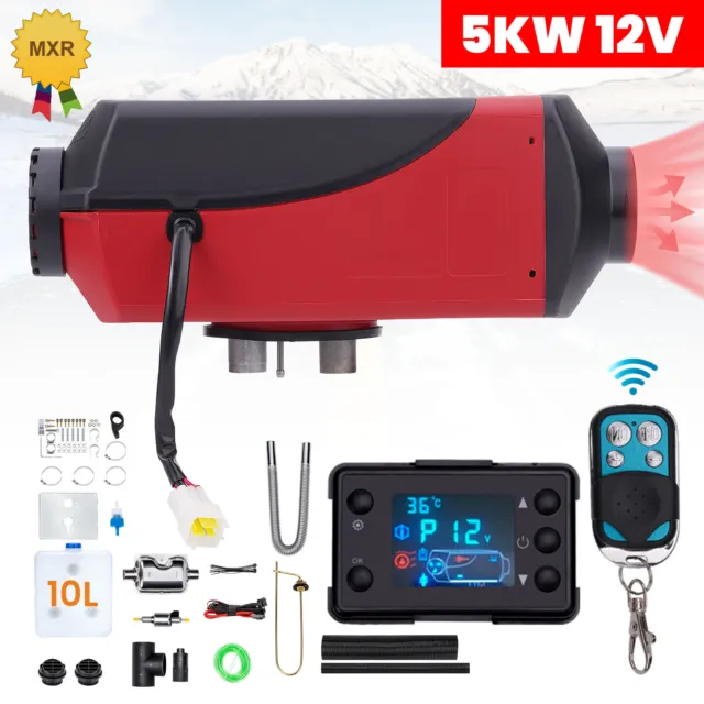 12V 5KW Air Heater Parking Heater Remote Control LCD Switch Thermostat Caravan