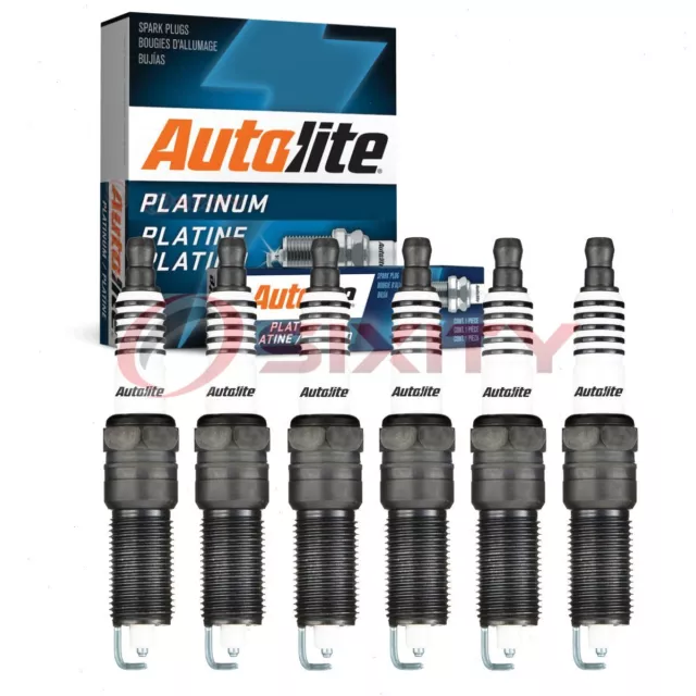 6 pc Autolite Platinum AP5426 Spark Plugs for 4120 3381 Ignition Wire yc