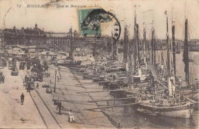 Cpa 33 Bordeaux Quai De Burgundy