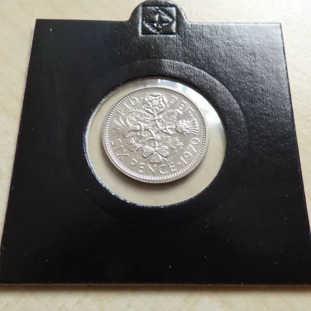 Elizabeth II Sixpence 1970 Proof Coin in Holder (myrefn41)