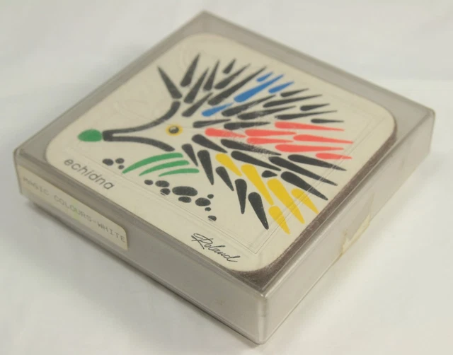 Vintage Bridge Tableware Magic Colours Roland Australia Animals Coasters