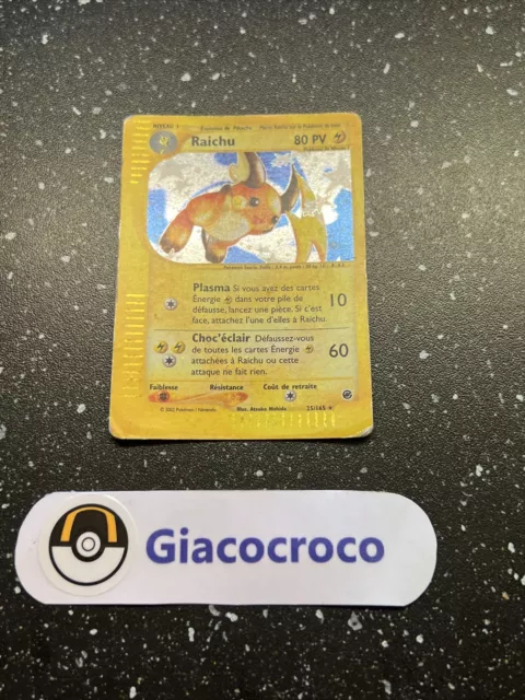 Carte Pokémon Raichu Holo 25/165 Expedition Wizards Français Vf Fr
