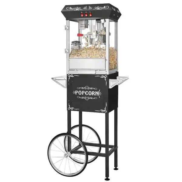 Great Northern Popcorn Black 8 oz. Foundation Vintage Style Popcorn Machine