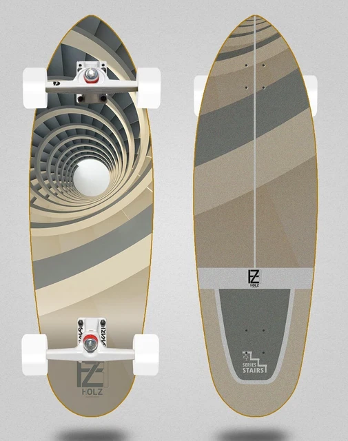 Holz Surfskate Complete with SGI Surf Skate Skateboard Trucks - Stairs Riyadh