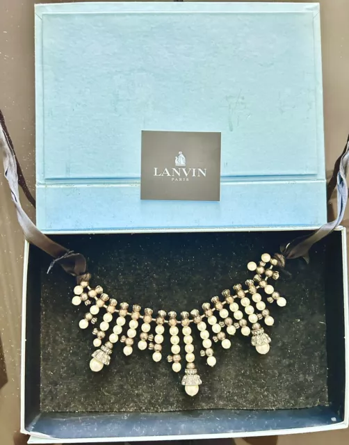 Genuine limited edition Lanvin  statement necklace in original box 2